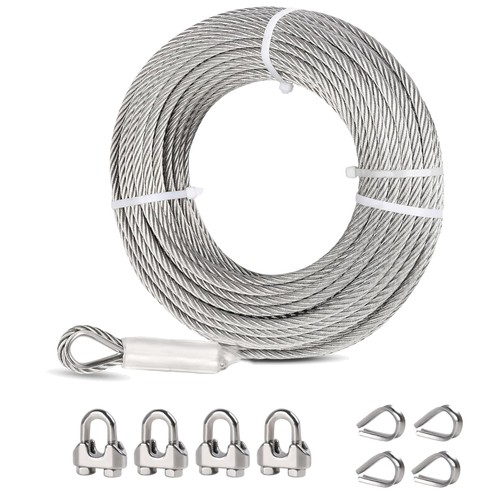 Edelstahl drahtseil 6mm - 6mm, 7,6m