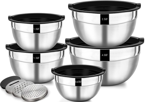 Edelstahl salatschüssel set - edelstahl,